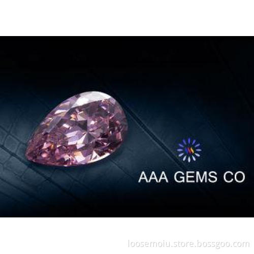 Synthetic Light Pink Pear Shaped Moissanitte For Jewelry Si